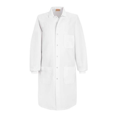 Vf Imagewear Red Kap  Unisex Specialized Cuffed Lab Coat W/Outside Pocket, White, Poly/Combed Cotton, 3XL KP70WHRG3XL